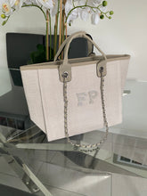 Load image into Gallery viewer, White Patch Canvas Tote Shoulder Bag **BEST SELLER** - Ange