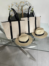 Load image into Gallery viewer, Large Shoulder Straw Tote Bag and Straw Hat- BarbySET