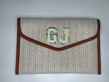 Load image into Gallery viewer, Patch Straw Clutch Bag - AnnabelSAL
