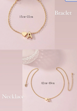 Load image into Gallery viewer, Personalised Initial Necklace +bracelet