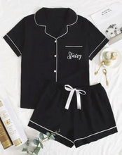 Load image into Gallery viewer, Black Shorts PJs -VIRTUAL