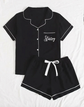 Load image into Gallery viewer, Black Shorts PJs -VIRTUAL