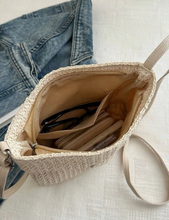 Load image into Gallery viewer, Straw Shoulder Tote Bag - Frances
