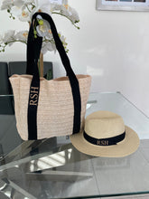 Load image into Gallery viewer, Large Shoulder Straw Tote Bag and Straw Hat Bundle SET
