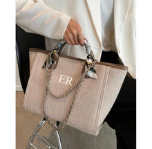 Load image into Gallery viewer, Shoulder Canvas Tote Bag with Scarf