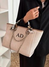 Load image into Gallery viewer, Shoulder Canvas Tote Bag - Ange Scarf