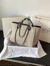 Load image into Gallery viewer, Shoulder Canvas Tote Bag with Scarf