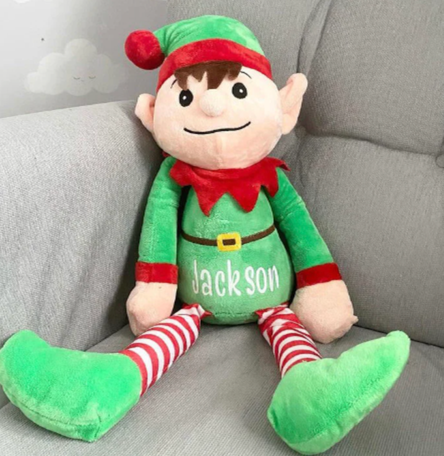 Personalised elf teddy Christmas elf custom elf toy elf on the self child s Christmas gift novelty elf gift