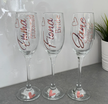 Load image into Gallery viewer, Bridal Party Champagne/Prosecco Flutes