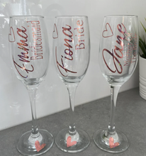 Load image into Gallery viewer, Bridal Party Champagne/Prosecco Flutes