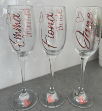 Load image into Gallery viewer, Bridal Party Champagne/Prosecco Flutes