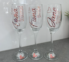 Load image into Gallery viewer, Bridal Party Champagne/Prosecco Flutes
