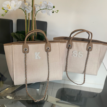 Load image into Gallery viewer, White Patch Canvas Tote Shoulder Bag **BEST SELLER** - Ange