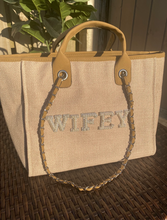 Load image into Gallery viewer, BRIDE/WIFEY Canvas Tote Bag - Ange