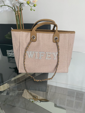 Load image into Gallery viewer, BRIDE/WIFEY Canvas Tote Bag - Ange