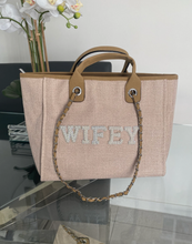 Load image into Gallery viewer, BRIDE/WIFEY Canvas Tote Bag - Ange