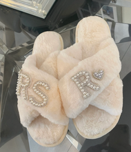 Load image into Gallery viewer, Personalised MRS Bridal Slippers