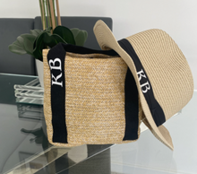 Load image into Gallery viewer, Shoulder Straw Tote Bag and Straw Hat Bundle SET