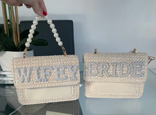 Load image into Gallery viewer, Patch Bridal Pearl Bag- LILAS