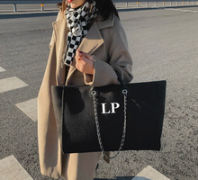 Load image into Gallery viewer, Black Large Bag and Medium Bag SET - Liz and Ange