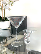 Load image into Gallery viewer, Martini Glass with matching shot glass