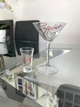 Load image into Gallery viewer, Martini Glass with matching shot glass
