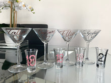 Load image into Gallery viewer, Martini Glass with matching shot glass