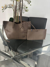 Load image into Gallery viewer, Medium Shoulder Tote Bag and pouch set- natty
