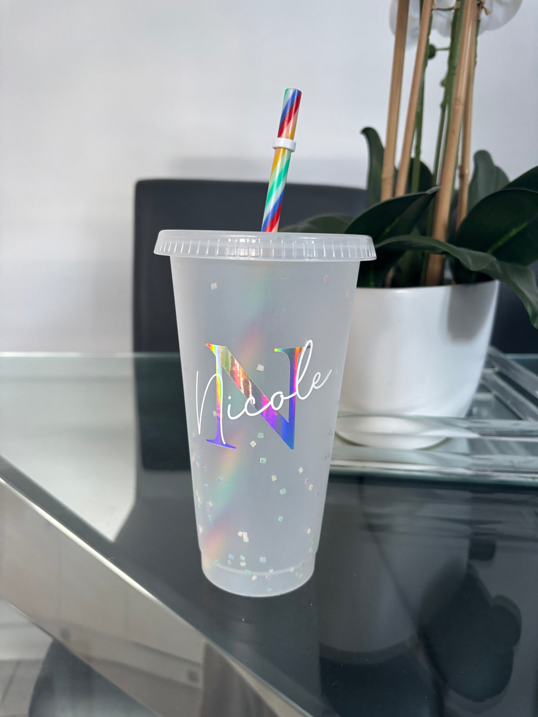 Starbucks inspired confetti cup