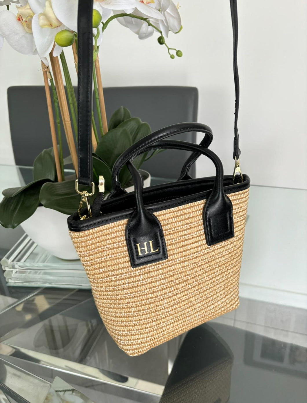 Straw Shoulder Cross Body Bag - Fran