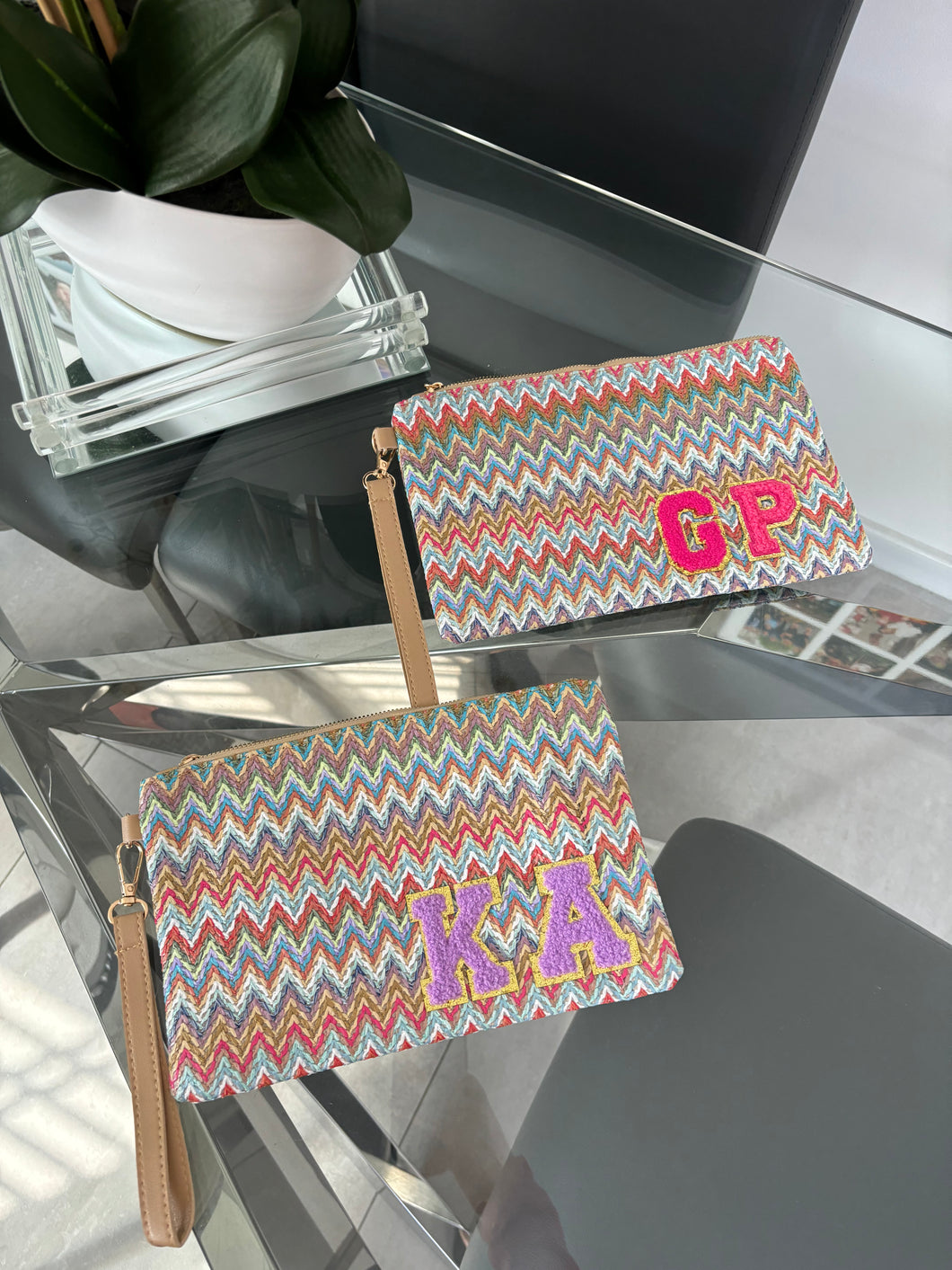 Patch Straw Clutch Bag - Annabel