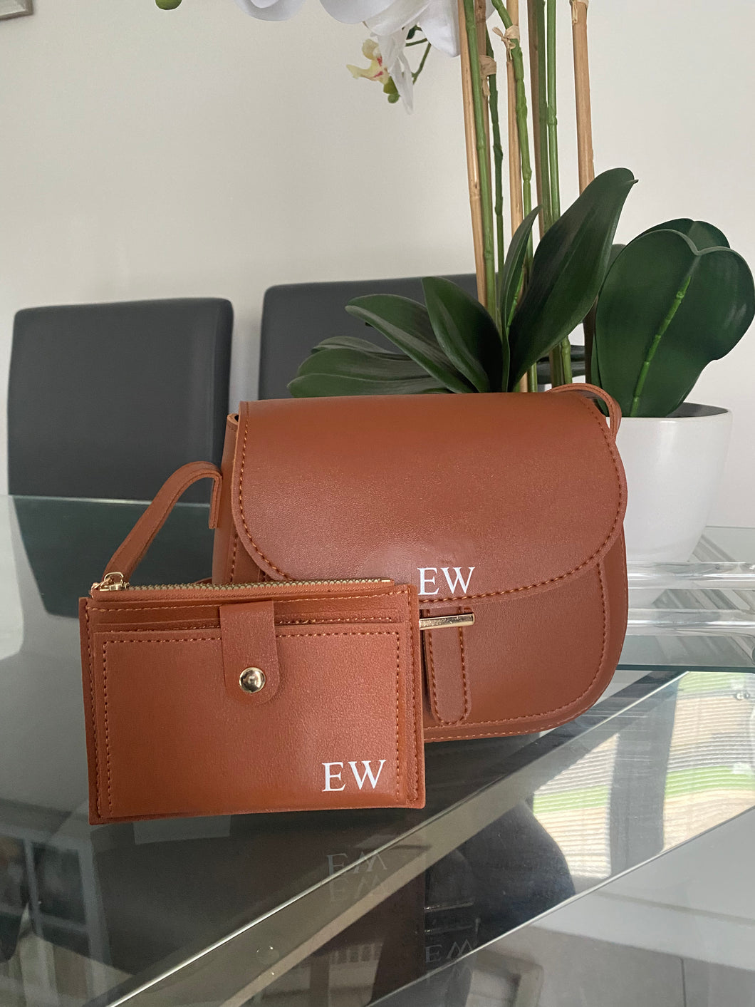 Hand Bag - Hannah  BROWN and CoinPurse SET