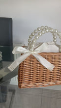 Load and play video in Gallery viewer, Pearl Straw Basket Bag
