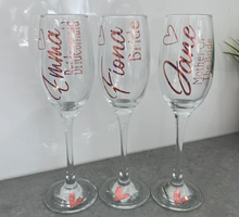 Load image into Gallery viewer, Bridal Party Champagne/Prosecco Flutes
