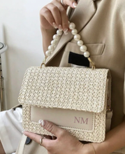 Load image into Gallery viewer, Woven Pearl Cross Body/Handbag - LILAS
