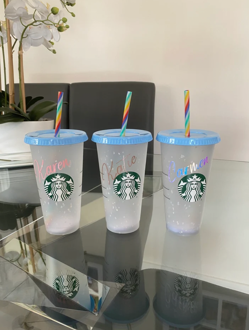 Starbucks Cold Cup Colour Chaining Confetti Jojakdesigns