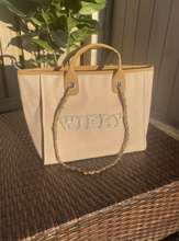 Load image into Gallery viewer, BRIDE/WIFEY Canvas Tote Bag - Ange
