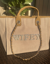 Load image into Gallery viewer, BRIDE/WIFEY Canvas Tote Bag - Ange
