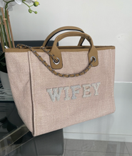 Load image into Gallery viewer, BRIDE/WIFEY Canvas Tote Bag - Ange
