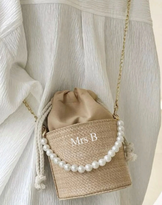 Personalised Bridal Pearl handbag - Ashley