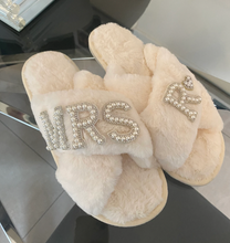 Load image into Gallery viewer, Personalised MRS Bridal Slippers
