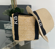 Load image into Gallery viewer, Shoulder Straw Tote Bag and Straw Hat Bundle SET
