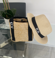 Load image into Gallery viewer, Shoulder Straw Tote Bag and Straw Hat Bundle SET
