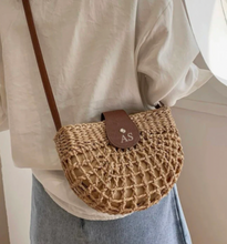 Load image into Gallery viewer, Shoulder Straw Bag- Sydney
